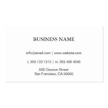 Small Minimalist Professional Elegant Black Business Card Back View
