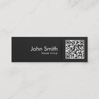 minimalist qr code elegant black mini business card