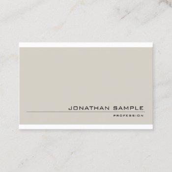 minimalist sophisticated design modern plain business card