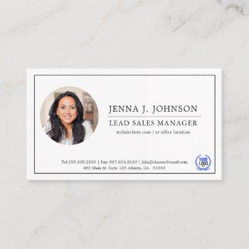 minimalist style | custom photo business card