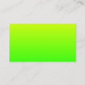 minimalist yellow green gradient business card