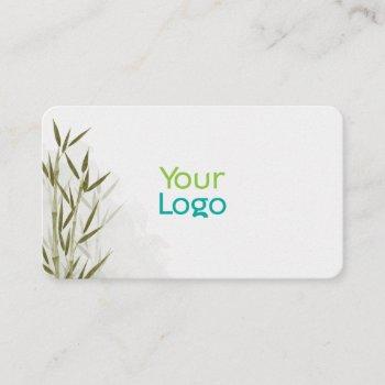 minimalistic bamboo floral style business card