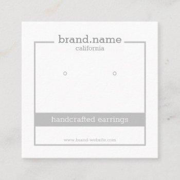 minimalistic gray handmade jewelry display holder square business card