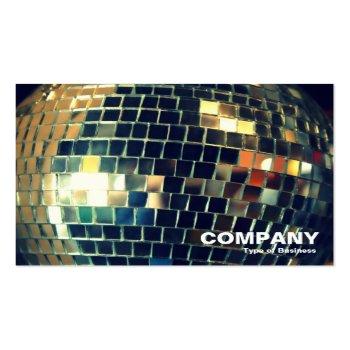 Small Mirror Ball Business Card Front View
