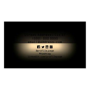 Small Mirror Effect Modern Futuristic  Business Card Back View
