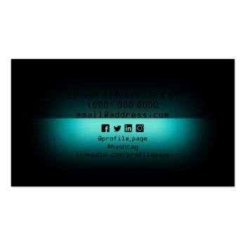 Small Mirror Effect Modern Futuristic  Business Card Back View