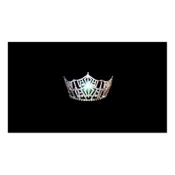 Small Miss America Silver Crown Business Cards Front View