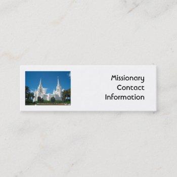 missionary contact card