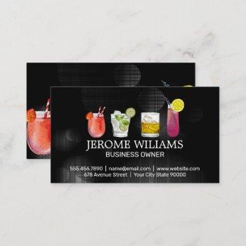 mixed cocktail drinks | mixology bartend business card