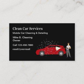 mobile car detailing and cleaning  business card