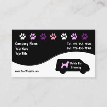 mobile grooming business cards