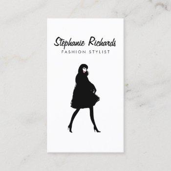 mod fashion girl boutique, stylist business card