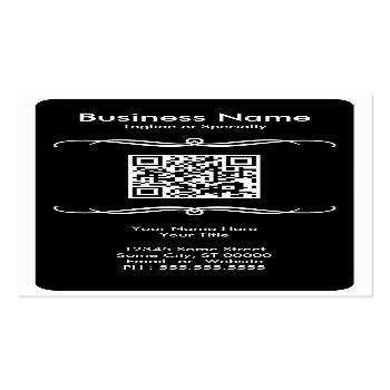 Small Mod Qr Code Business Card Front View