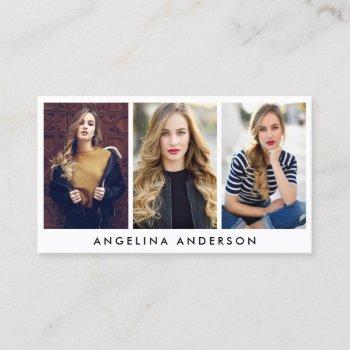 model actor 3 photo business card
