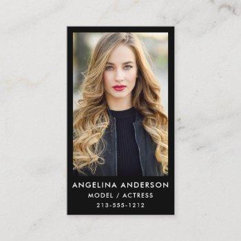 model actor photo professional business card