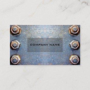model old rusty metal business card