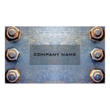 Small Model Old Rusty Metal Business Card Front View