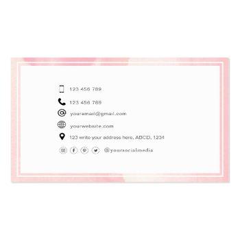 Small Models Actress Performance Stylish Abstract Photo  Business Card Back View