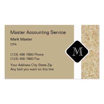 Small Modern Accountant Businesscards Business Card Front View