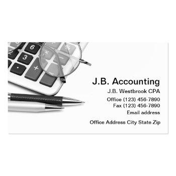 Small Modern Accountant Unique Business Cards Front View