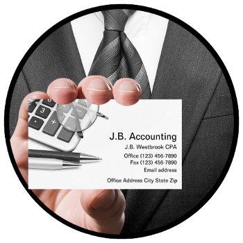 modern accountant unique business cards