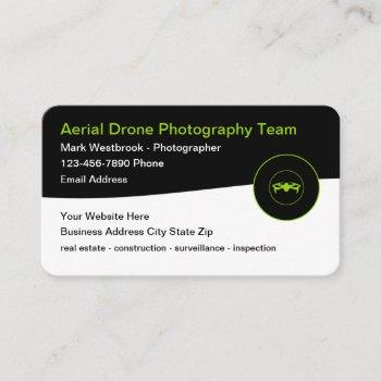 modern aerial drone photography new business cards