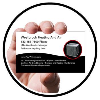 modern air conditioning and heating business card