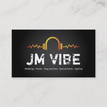 modern and bold dj business cards