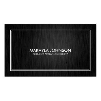 Small Modern And Minimal Certified Accountant Business Card Front View