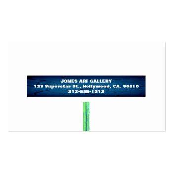 Small Modern Art Gallery Business Card Back View