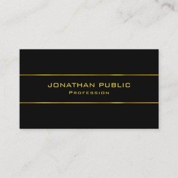 modern attractive top template elegant black gold business card