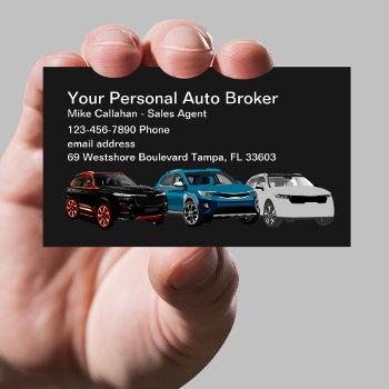 modern auto broker business card template