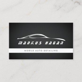 modern auto detailing, auto repair business card