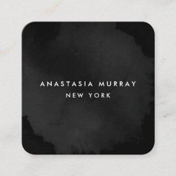 modern black and white minimalist luxury boutique square business card