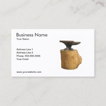 modern blacksmith anvil business card template