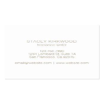 Small Modern Blush Pink Gold Faux Glitter Circle Logo Square Business Card Back View