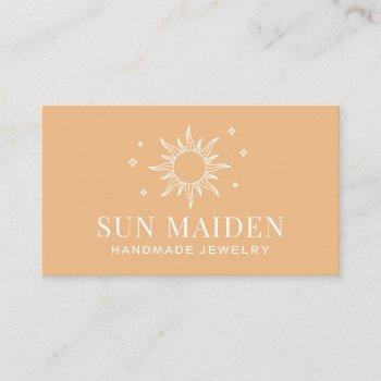 modern boho sun business card