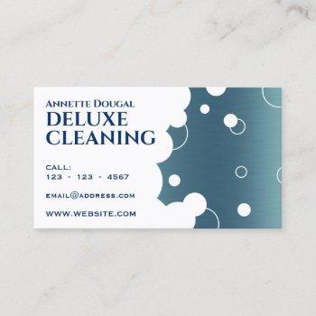 modern bubbles pattern faux metallic business card