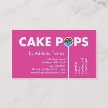 modern cake pops business card