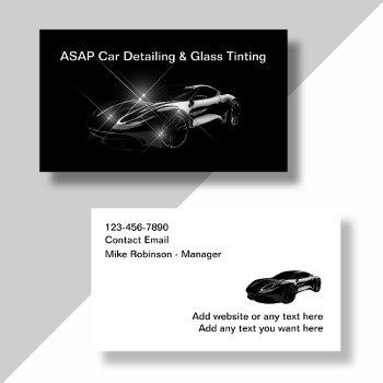modern car detailing cleaning business cards new