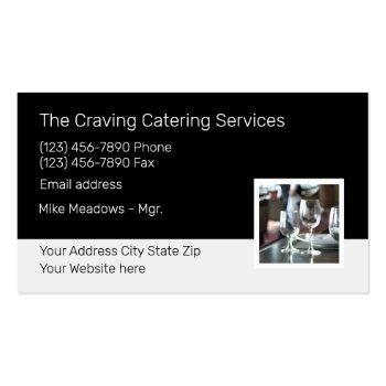 Small Modern Catering Services Template Business Card Front View