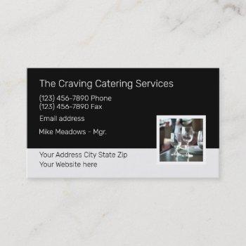 modern catering services template business card