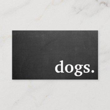 modern chalkboard dogs. loyalty punch card
