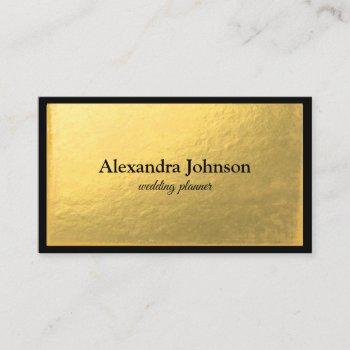 modern chic black and gold foil luxury business card