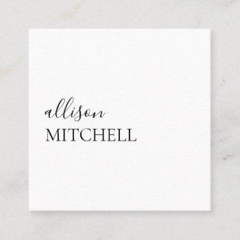 modern chic professional square business card