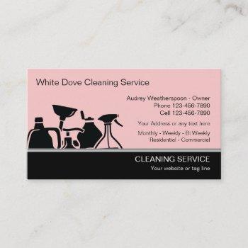 modern cleaning business cards