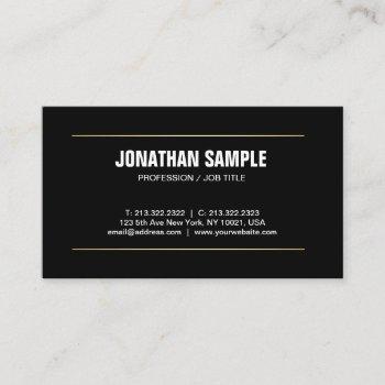 modern creative sleek plain black white trendy business card