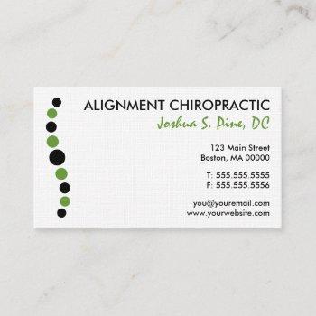 modern dots chiropractic business card