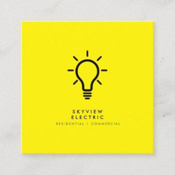 modern electrician services business card