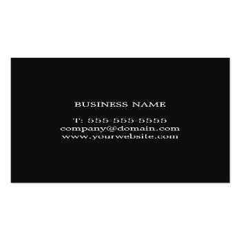 Small Modern Elegant Black White Kraft Paper Consultant Square Business Card Back View